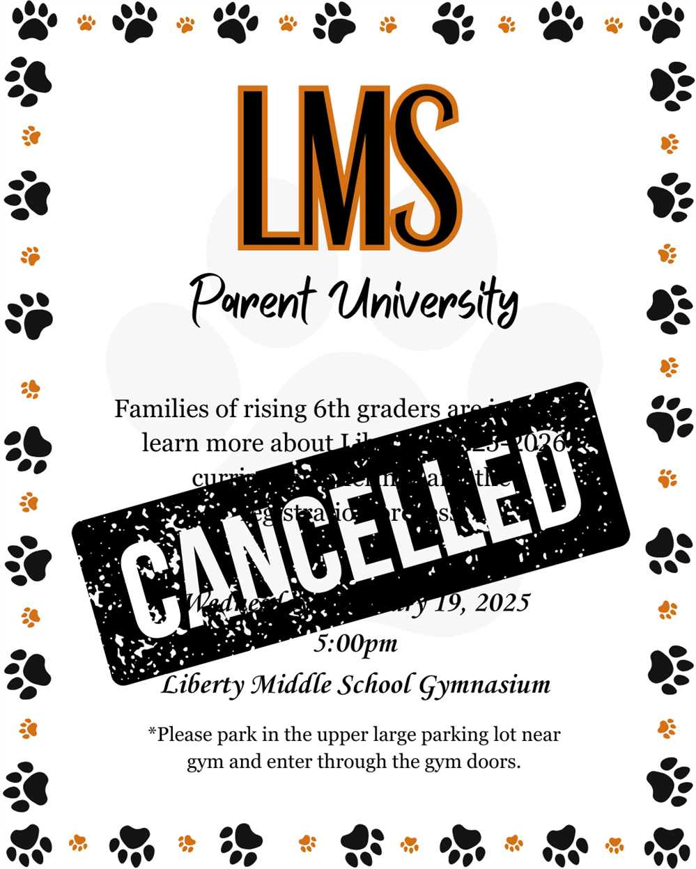 LMS Parent University Invitation
